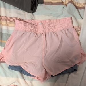 Light Pink Fabletics Running Shorts